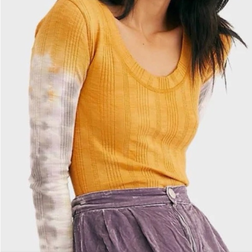 Free people long sleeve Tye dye shirt